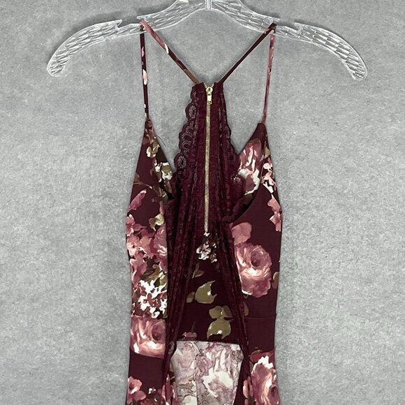 Windsor Dress Womens M Floral High Low Hem Open Back Lace Romantic Party Event - Picture 7 of 14